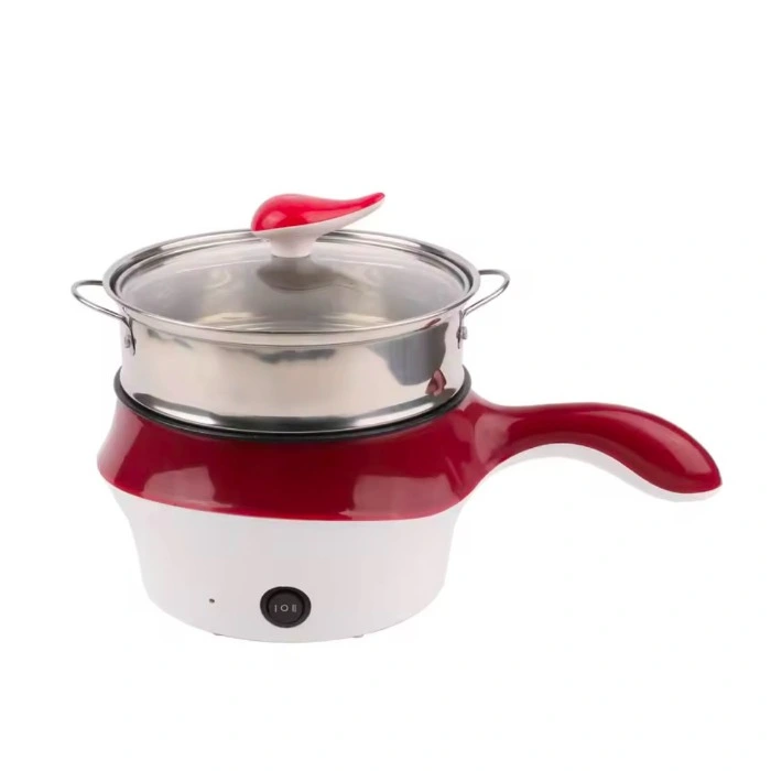 Electric Double Switch Multi Cooking Nonstick Hot Pot With Steamer